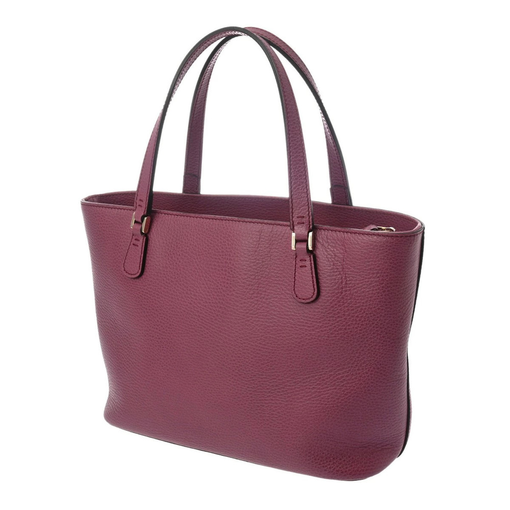 Gucci Interlocking Tote Bag GG Purple Leather Purple